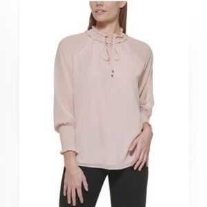 NWT Calvin Klein Ruffle Collar Blouse